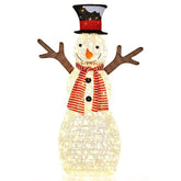 Artificial Christmas Decoration Pre-Lit Standing Snowman with 80 LED Lights Semilevi