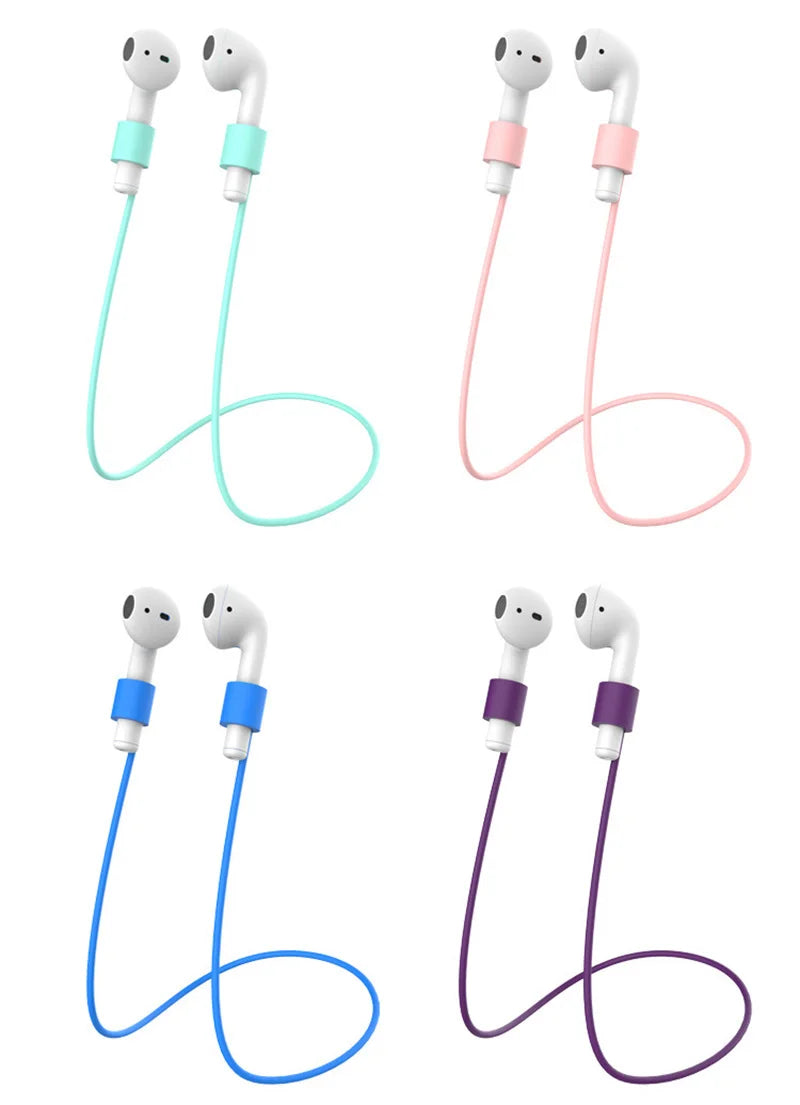 Magnetic Anti-Lost Silicone Earphone Rope Holder Cable For Apple AirPods Wireless Bluetooth Headphone Neck Strap Cord String Semilevi