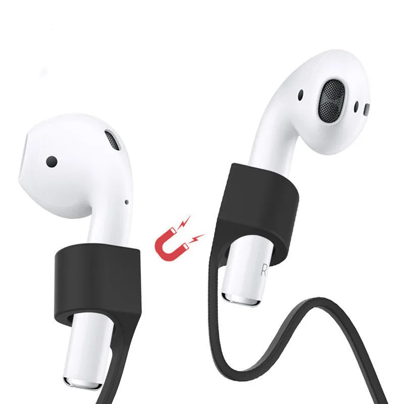 Magnetic Anti-Lost Silicone Earphone Rope Holder Cable For Apple AirPods Wireless Bluetooth Headphone Neck Strap Cord String Semilevi