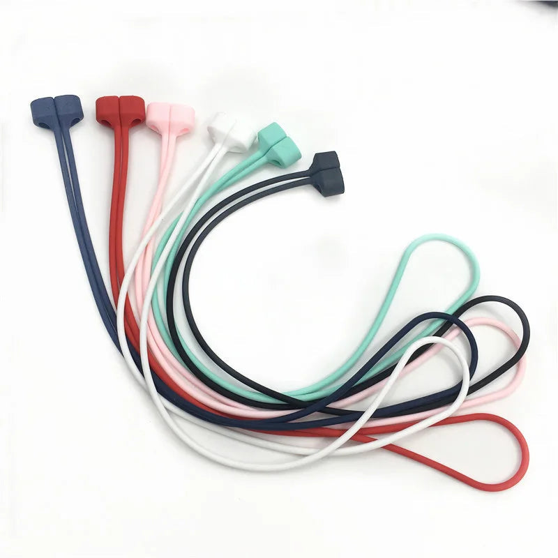 Magnetic Anti-Lost Silicone Earphone Rope Holder Cable For Apple AirPods Wireless Bluetooth Headphone Neck Strap Cord String Semilevi