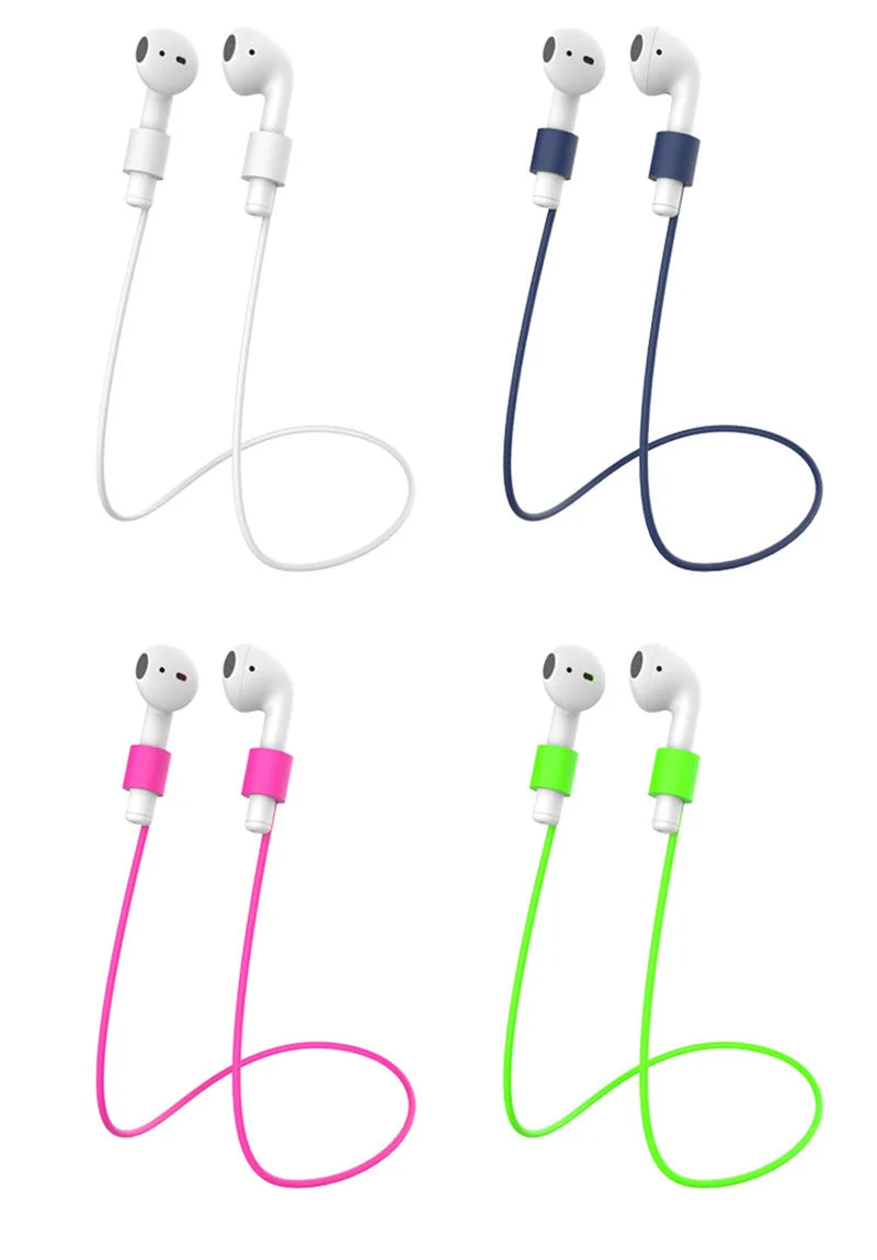 Magnetic Anti-Lost Silicone Earphone Rope Holder Cable For Apple AirPods Wireless Bluetooth Headphone Neck Strap Cord String Semilevi
