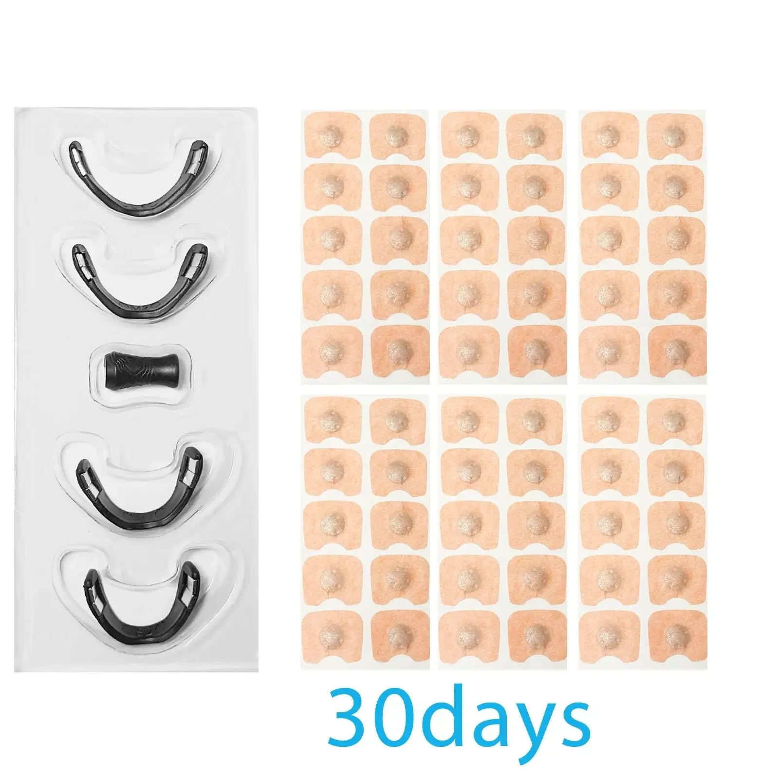 15/30days Magnetic Nasal Breathing Dilators Starter Kit for Nose Improve Sleep Quality Snoring Anti Snoring Sleep Mouth Tape Semilevi