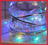 Christmas Decoration LED Ribbon Fairy Lights Christmas Tree Ornaments for Home 2025 DIY Bows Light String Navidad New Year 2026 Semilevi