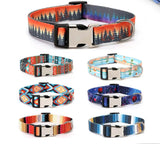 Forest Pattern Collar Pet Accessories Pet Stripes Polyester National Wind Dog Rope Adjustable Nylon Dog Collar Personalized Semilevi
