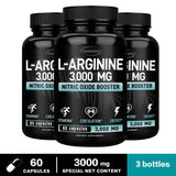L-Arginine Capsules 3000mg - Nitric Oxide Boosters - for Supporting Muscle Growth, Vascular Function and Energy Semilevi