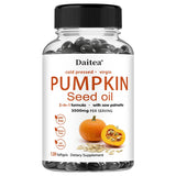 Pumpkin Seed Oil + Saw Palmetto Extract, Supports Prostate and Urinary System Health, Hair Care, Anti-Hair Loss, Men's Health Semilevi