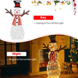 Artificial Christmas Decoration Pre-Lit Standing Snowman with 80 LED Lights Semilevi
