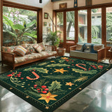 Popular Christmas Living Room Decoration Rug Large Area Anti-slip Mat Fluffy Children Rugs Cartoon Bedroom Decor Carpet New Year Semilevi