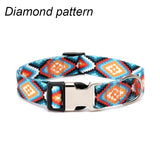 Forest Pattern Collar Pet Accessories Pet Stripes Polyester National Wind Dog Rope Adjustable Nylon Dog Collar Personalized Semilevi