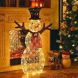 Artificial Christmas Decoration Pre-Lit Standing Snowman with 80 LED Lights Semilevi