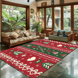 Popular Christmas Living Room Decoration Rug Large Area Anti-slip Mat Fluffy Children Rugs Cartoon Bedroom Decor Carpet New Year Semilevi