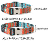 Forest Pattern Collar Pet Accessories Pet Stripes Polyester National Wind Dog Rope Adjustable Nylon Dog Collar Personalized Semilevi
