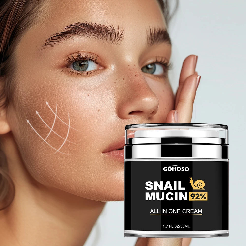 ENVISHA Skin Care Snail Mucus Facial Cream Firming Whitening Anti-Aging Moisturizing Hydrating Beauty Health Shrink Pores Semilevi