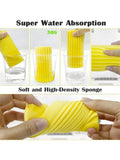 2 Packs Damp Clean Duster Sponge, Duster for Cleaning Blinds, Glass, Baseboards, Vents, Railings, Mirrors, Window Semilevi