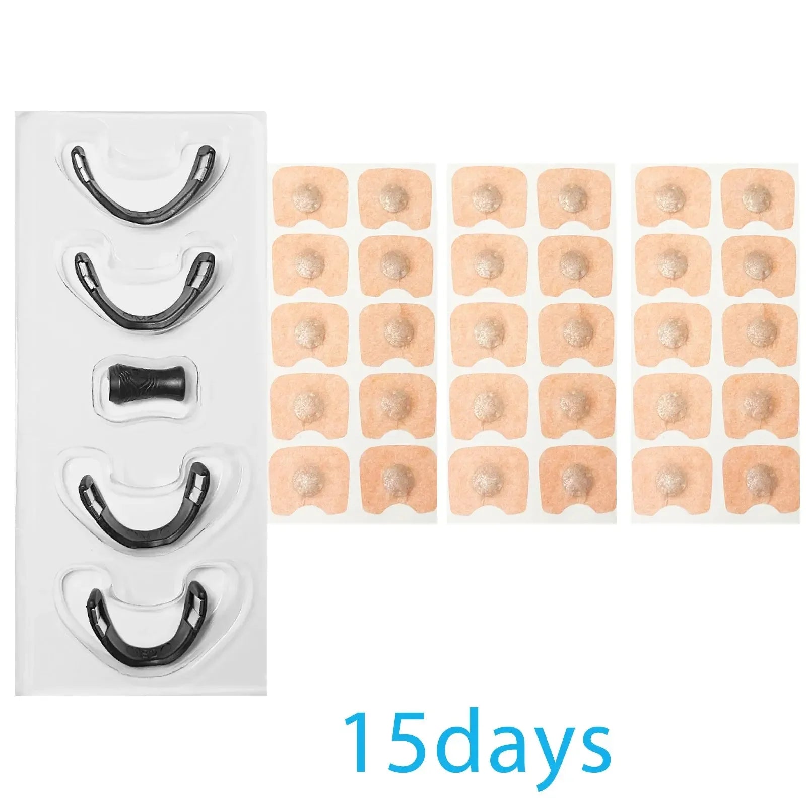 15/30days Magnetic Nasal Breathing Dilators Starter Kit for Nose Improve Sleep Quality Snoring Anti Snoring Sleep Mouth Tape Semilevi