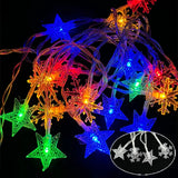 3M Christmas Lights LED Snowflake String Lights Xmas Fairy Light Lamp For Home New Year Party Supplies Christmas Tree Decor Semilevi