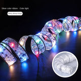 Christmas Decoration LED Ribbon Fairy Lights Christmas Tree Ornaments for Home 2025 DIY Bows Light String Navidad New Year 2026 Semilevi