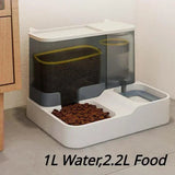 2.2L Large Automatic Smart Pet Dog Feeder Drinking Fountain Plastic Dog Food Bowl Pets 2 in 1 Water Dispenser Semilevi