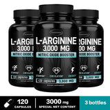 L-Arginine Capsules 3000mg - Nitric Oxide Boosters - for Supporting Muscle Growth, Vascular Function and Energy Semilevi