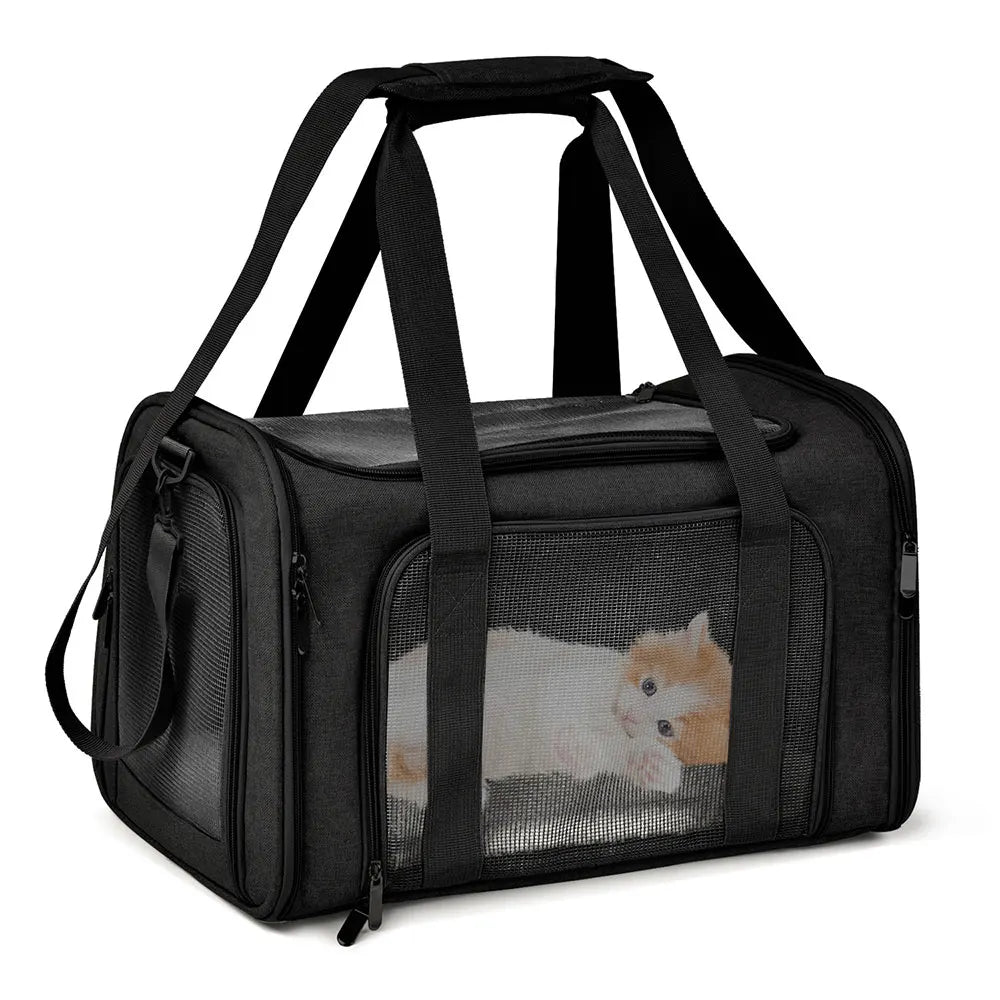 Dog Carrier Bag Soft Side Backpack Cat Pet Carriers Dog Travel Bags Airline Approved Transport For Small Dogs Cats Outgoing Semilevi