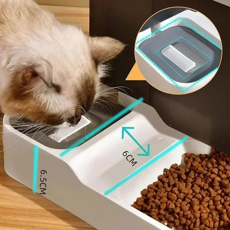 2.2L Large Automatic Smart Pet Dog Feeder Drinking Fountain Plastic Dog Food Bowl Pets 2 in 1 Water Dispenser Semilevi