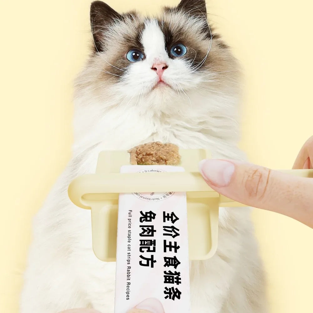 Cat Strip Squeeze Spoon Cat Strip Feeder Pet Feed Spoon Cat Strip Squeezer Feeder Dispenser Liquid Food Scoop Pet Supplies Semilevi