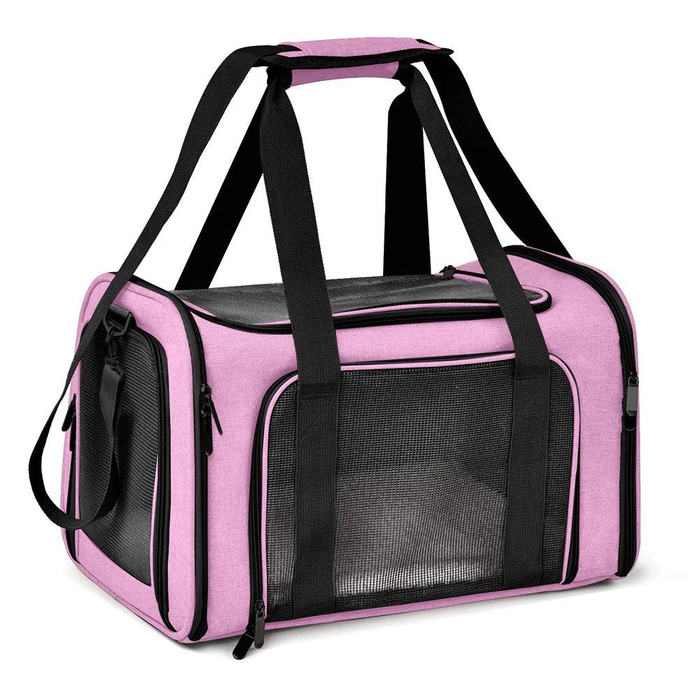 Dog Carrier Bag Soft Side Backpack Cat Pet Carriers Dog Travel Bags Airline Approved Transport For Small Dogs Cats Outgoing Semilevi