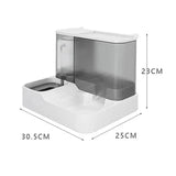 2.2L Large Automatic Smart Pet Dog Feeder Drinking Fountain Plastic Dog Food Bowl Pets 2 in 1 Water Dispenser Semilevi