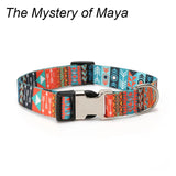 Forest Pattern Collar Pet Accessories Pet Stripes Polyester National Wind Dog Rope Adjustable Nylon Dog Collar Personalized Semilevi