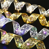 Christmas Decoration LED Ribbon Fairy Lights Christmas Tree Ornaments for Home 2025 DIY Bows Light String Navidad New Year 2026 Semilevi