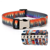 Forest Pattern Collar Pet Accessories Pet Stripes Polyester National Wind Dog Rope Adjustable Nylon Dog Collar Personalized Semilevi