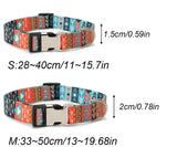 Forest Pattern Collar Pet Accessories Pet Stripes Polyester National Wind Dog Rope Adjustable Nylon Dog Collar Personalized Semilevi