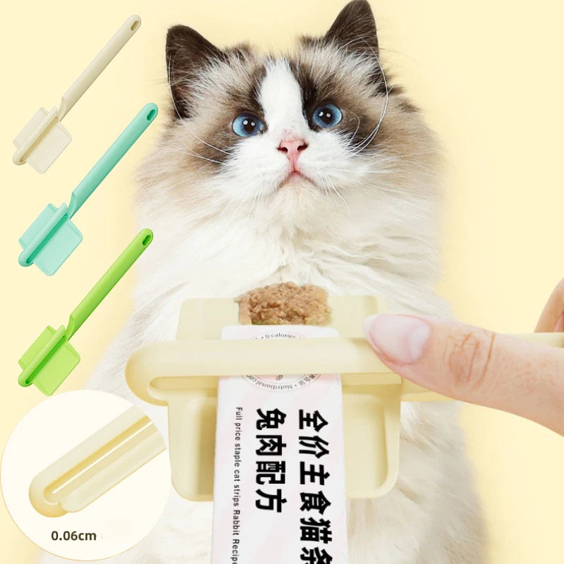 Cat Strip Squeeze Spoon Cat Strip Feeder Pet Feed Spoon Cat Strip Squeezer Feeder Dispenser Liquid Food Scoop Pet Supplies Semilevi