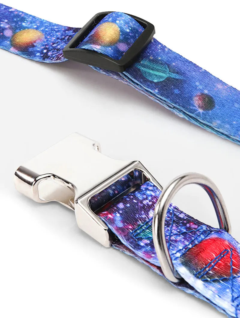 Forest Pattern Collar Pet Accessories Pet Stripes Polyester National Wind Dog Rope Adjustable Nylon Dog Collar Personalized Semilevi