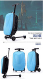 Carrylove 21" Inch Adults Scooter Luggage Carry On Rolling Suitcase Lazy Trolley Bag With Wheels Semilevi